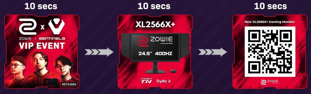 Example of ZOWIE rotational ad unit integration across video content